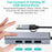 COTECI 16023 4 in 1 USB Hub USB-C / Type-A to USB3.0 USB2.0 RJ45 Ethernet Docking Station for Laptop Tablet - Grey - 3