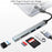 COTECI 16024 5-in-1 Dual Interface Docking Station USB-C Type-A Hub USB3.0 SD TF Card Reader - Grey - 2