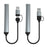 COTECI 16024 5-in-1 Dual Interface Docking Station USB-C Type-A Hub USB3.0 SD TF Card Reader - Grey - 5