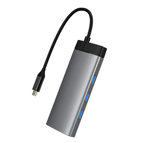 COTECI 5 in 1 USB-C Hub Type-C to 4K HD PD 100W USB 3.0 Multiport Adapter for MacBook Laptop - Grey - 1