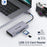 QGEEM QG-UH07-3 7-in-1 Type-C Docking Station Multi-Port USB-C Hub Support HD Compatible Chromebook Thunderbolt 3 - 3