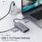 QGEEM QG-UH07-3 7-in-1 Type-C Docking Station Multi-Port USB-C Hub Support HD Compatible Chromebook Thunderbolt 3 - 6