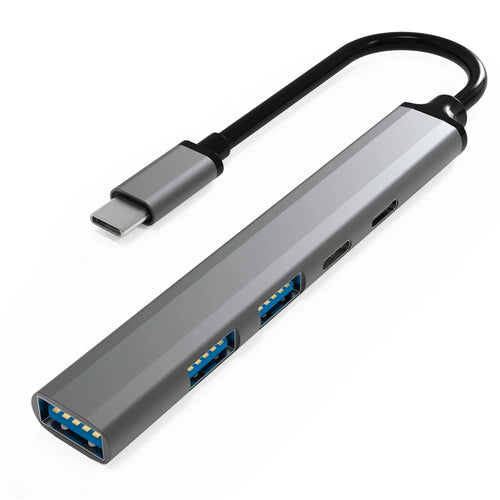 U5-C USB C Hub to 1xUSB 3.0+2xUSB 2.0+PD Charging Port+USB C Port Ultra Slim Data Hub for Notebook PC / Laptop / USB Flash Drives / Mobile HDD / Mouse - 1