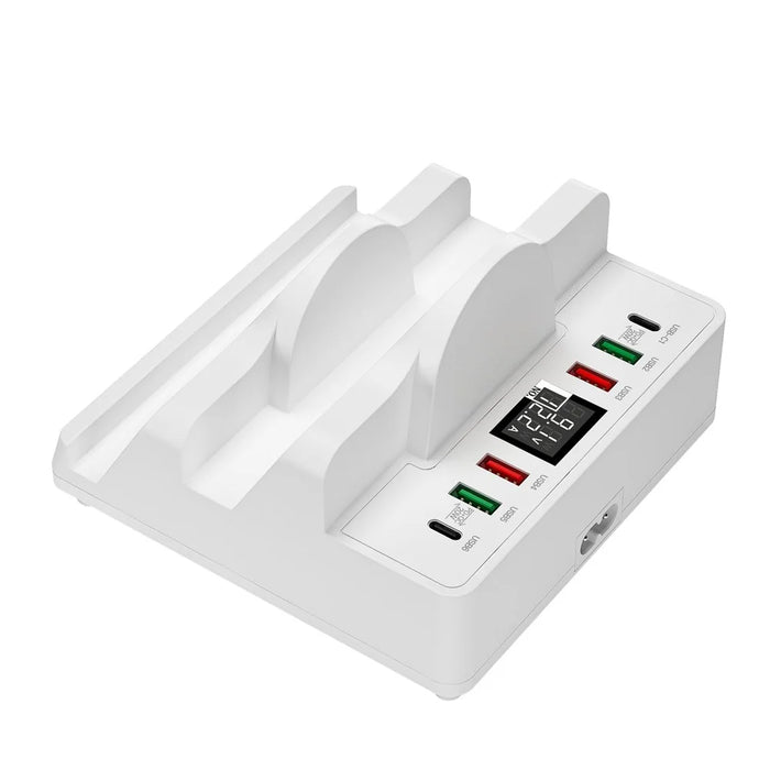 Multifunctional Charging Stand 6 USB + Dual PD + Dual QC3.0 + Dual Wireless Charger Charging Station for Cell Phones, Tablets - EU Plug - 2