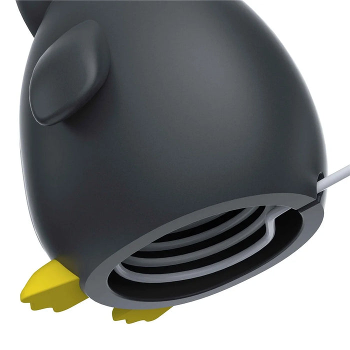 For Apple Watch Cute Penguin Silicone Charging Base Desktop Charging Stand Holder (without Charger) - Black - 5