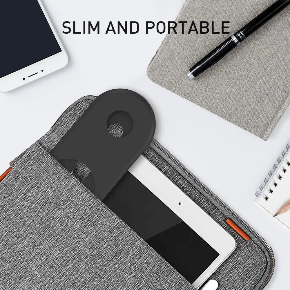 AHASTYLE PT135 2-in-1 Smart Watch Cell Phone Charger Silicone Case Compatible with MagSafe Charger Mat Charging Dock Protector - Black - 6