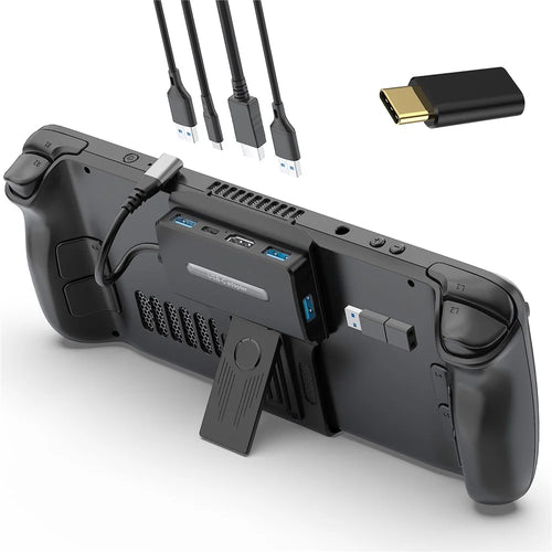 V266 Docking Station Stand for Steam Deck , 5-in-1 Dock Type-C Male to PD+USB3.0+USB2.0*2+HD2.0 - 1
