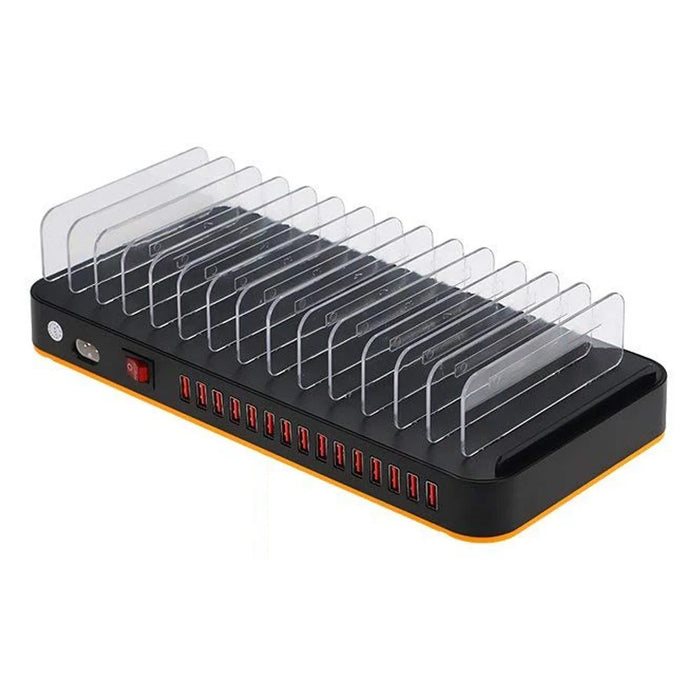 8815 Mobile Phone Tablet Charger 15 Port USB Charging Station 5V 20A 100W High Power Charging Stand (with CE) - UK Plug - 1
