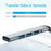 4-in-1 USB to USB2.0x3 + USB3.0 USB Hub Aluminum Alloy Laptop Computer Adapter - 5