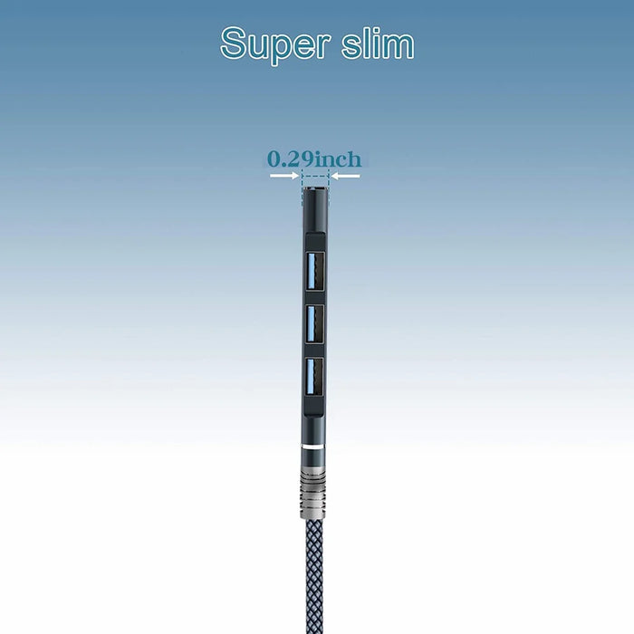 4-in-1 USB to USB2.0x3 + USB3.0 USB Hub Aluminum Alloy Laptop Computer Adapter - 6