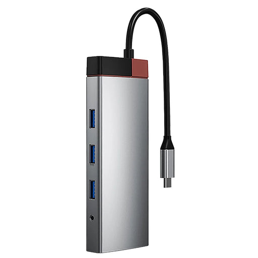BS10A 10-in-1 USB-C Hub Type-C to PD+HD+USB3.0x3+SD+TFRJ45+VGA+3.5mm Audio Multiport Adapter - 2