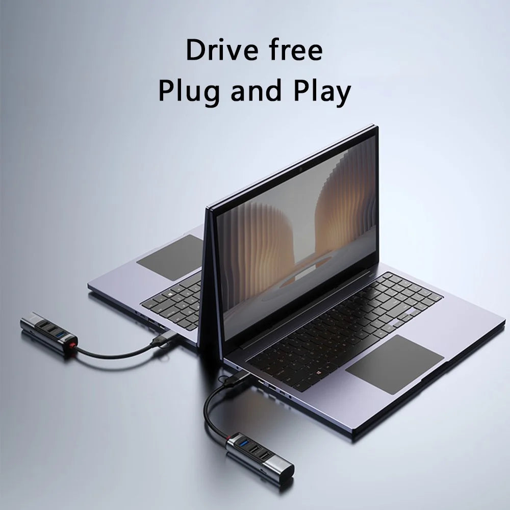 YESIDO HB19 USB + Type C Hub Adapter Converter to USB 3.0 + 2xUSB 2.0 + PD 2.0 USB-C - 7