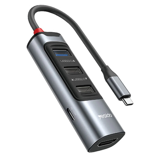 YESIDO HB22 5-in-1 Docking Station Multi Port Type-C Hub Adapter Support PD 100W, USB3.0, 2 USB2.0, HD - 1