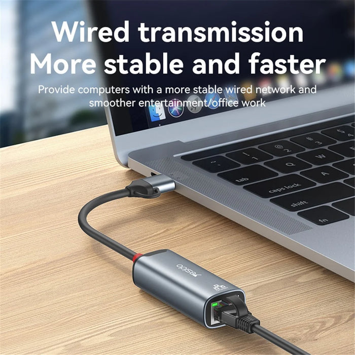YESIDO HB26 USB+Type-C 2-in-1 Gigabit Ethernet Converter for PC / Mobile Phone / Tablet - 4