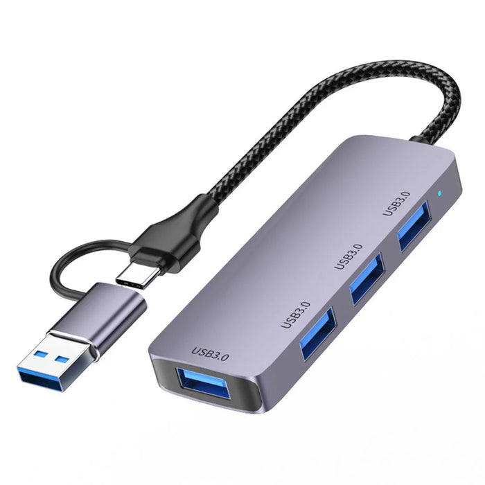 T203 USB+Type-C 3.0 Converter Hub 5Gbps USB 3.0 Data Transfer Adapter for Laptop Tablet - 1