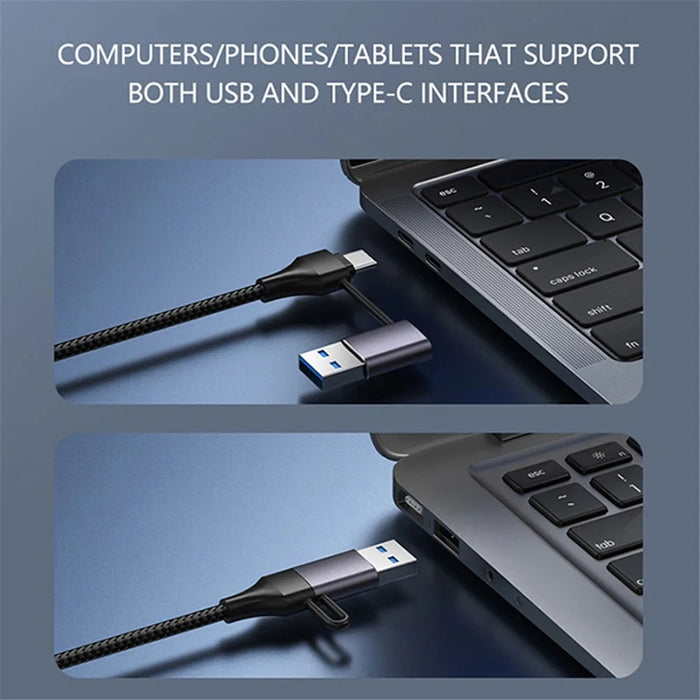 T203 USB+Type-C 3.0 Converter Hub 5Gbps USB 3.0 Data Transfer Adapter for Laptop Tablet - 5