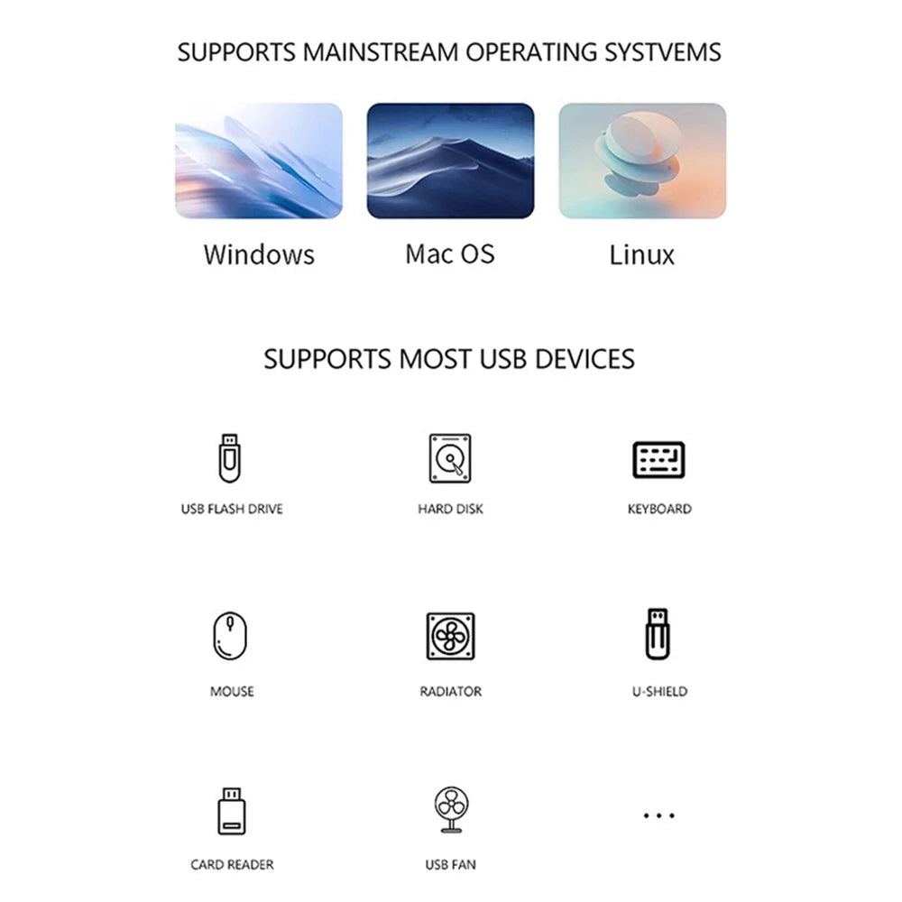 T506 USB-C 3.0 Adapter Hub Multi-Port Converter to PD+USB 3.0+2xUSB 2.0 - 4