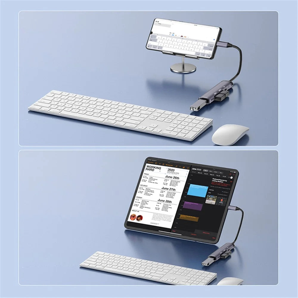 T506 USB-C 3.0 Adapter Hub Multi-Port Converter to PD+USB 3.0+2xUSB 2.0 - 5
