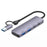 T-32C USB 3.0 + Type-C 4-port Hub Aluminum Alloy Docking Station with 2-in-1 Cable - 1