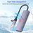 T-32C USB 3.0 + Type-C 4-port Hub Aluminum Alloy Docking Station with 2-in-1 Cable - 6
