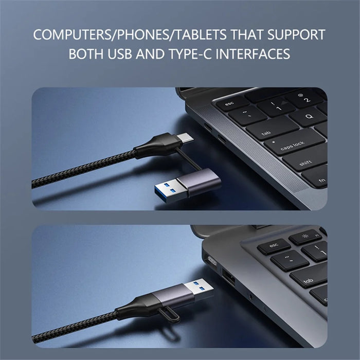 T205 USB / Type-C to USB2.0x2 + USB3.0 + TF / SD Slot USB Hub Laptop Phone Docking Station - 2