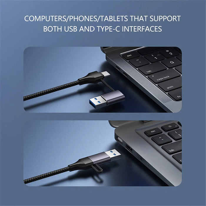 T235 Multi-Port Hub USB+Type-C 3.0 Adapter to 3xUSB 3.0+2xCard Reader Slots - 2