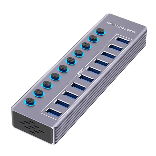 U310 10-In-1 USB 3.0 Extension Hub Expander USB Power Charging Station with Individual Switch+Light - 1
