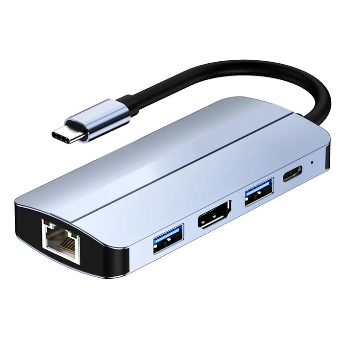 2109 5-in-1 Docking Station Type-C to HDTV+USB3.0 / 2.0+HUB+LAN+PD Adapter - 1