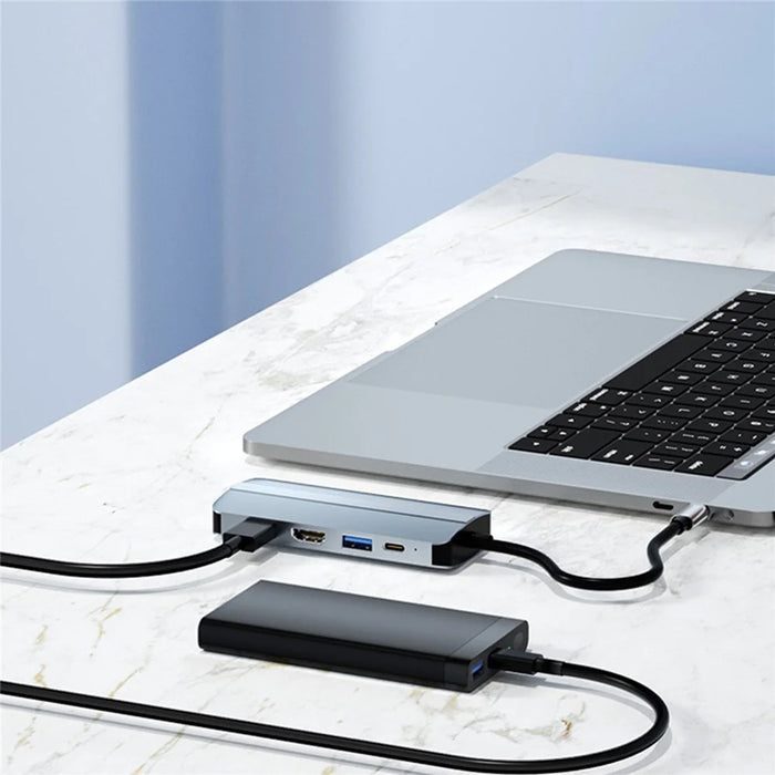 2109 5-in-1 Docking Station Type-C to HDTV+USB3.0 / 2.0+HUB+LAN+PD Adapter - 6