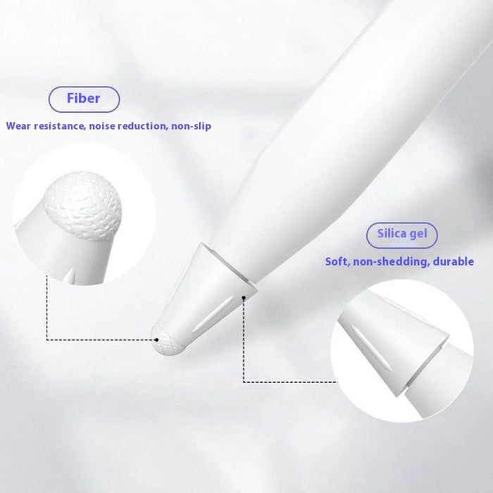 4Pcs For Huawei M-Pencil 3rd Generation / 2nd Generation / 1st Generation / Apple Pencil (2nd Generation) / (1st Generation) Pen Tips Cover - White - 3