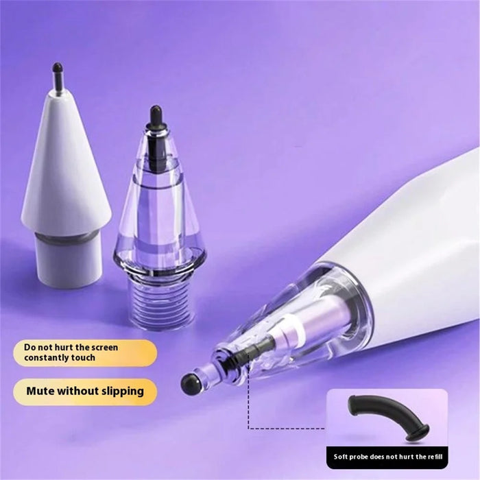 For Apple Pencil (2nd Generation) / Pencil (1st Generation) / Pencil (USB-C) / Pencil Pro Damping Tips Fine Point - 2B / Light Pink - 3