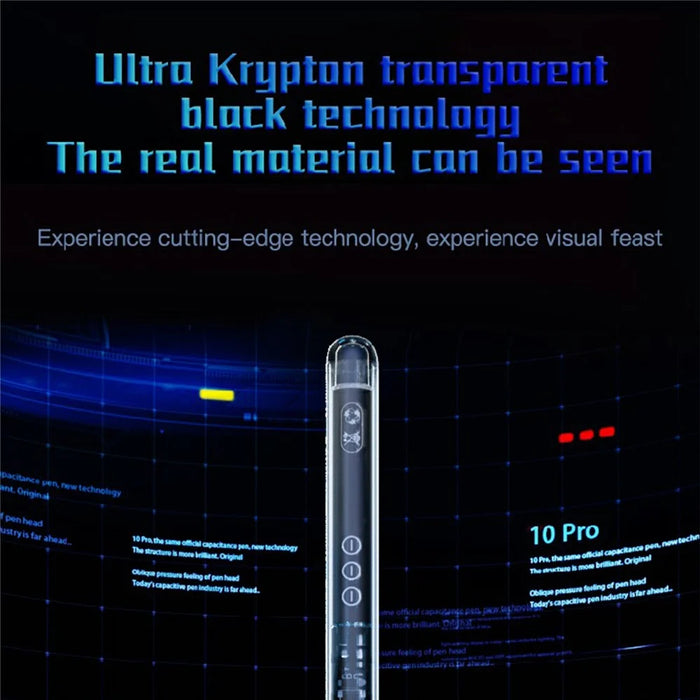 10pro Transparent Active Capacitive Pen Tilt Sensitivity and Palm Rejection Stylus for iPad (Wireless Charging) - 2
