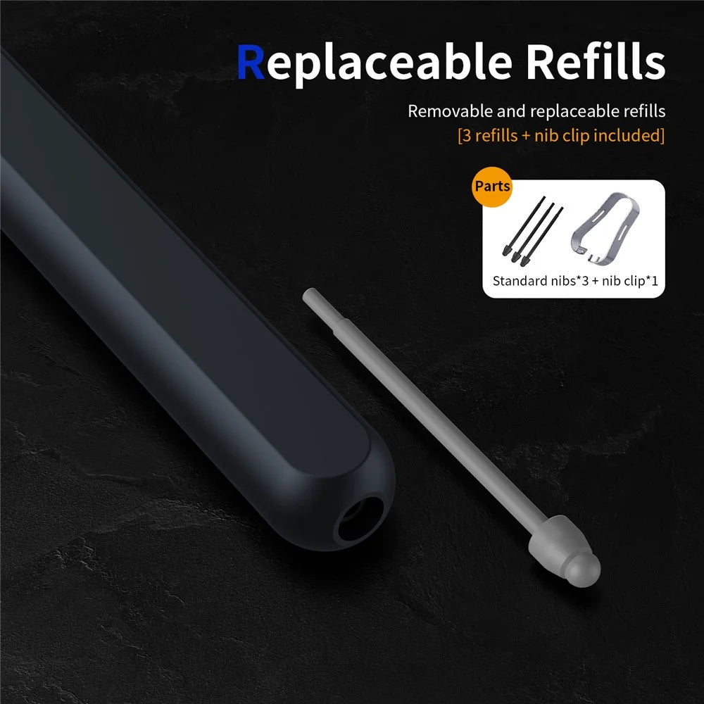 For Samsung Galaxy Z Fold6 5G / Z Fold5 5G / Z Fold4 5G / Z Fold3 5G Electromagnetic Pen Stylus with Pen Slot - Black - 4