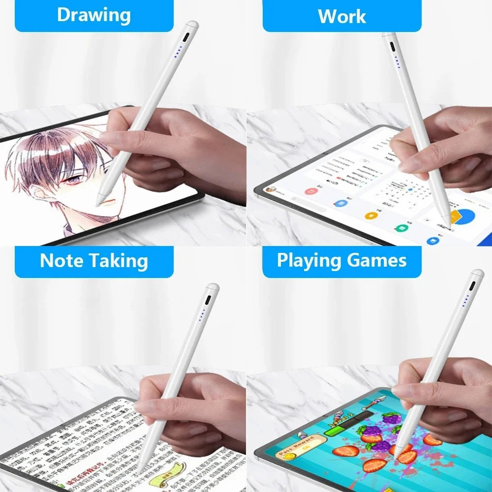Universal Capacitive Stylus with 4-LED Battery Indicator for iOS and Android Devices - 4