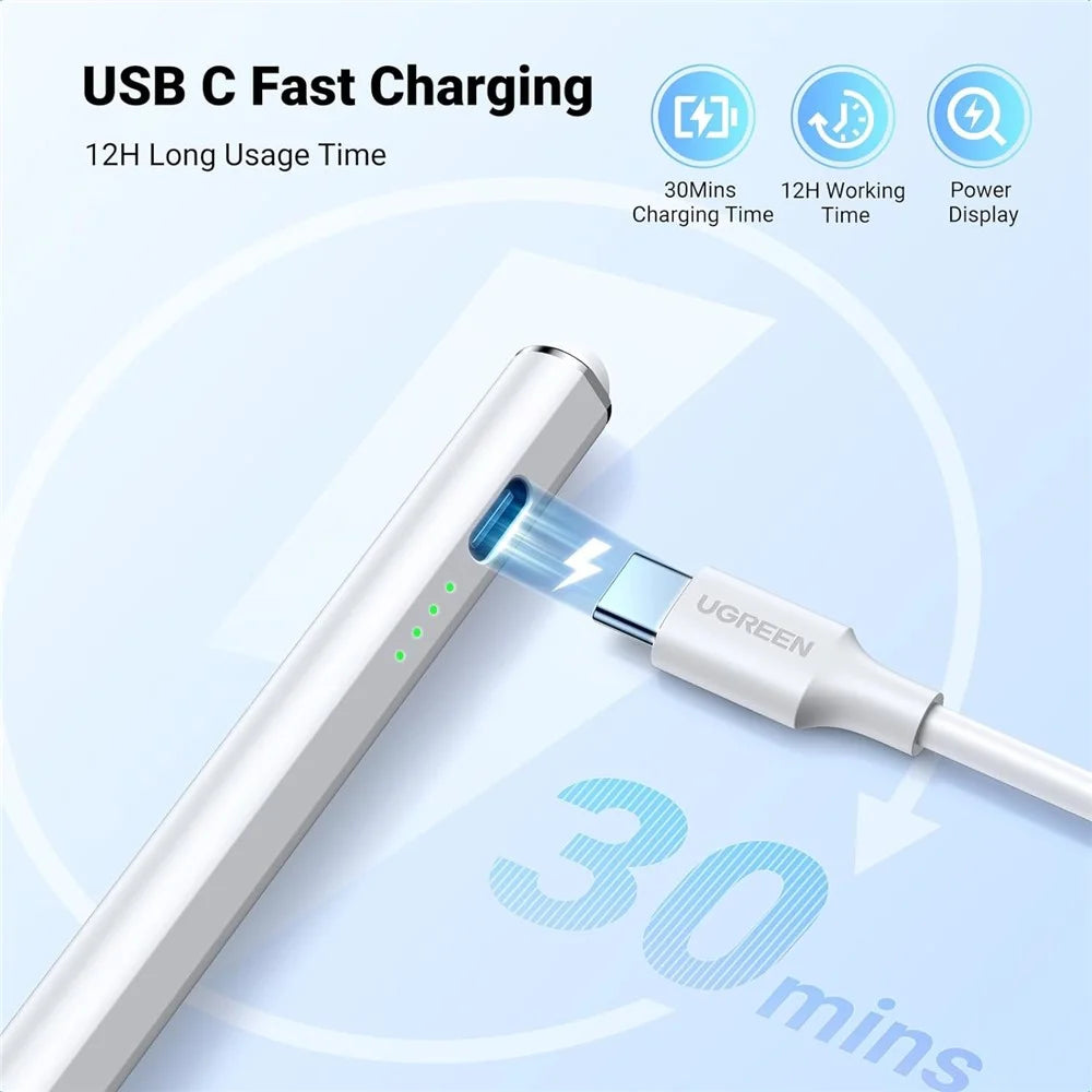 UGREEN Stylus Pen Aluminum Alloy Precise Touch Control Pen with 1.5mm POM Tip For iPad 6  /  7  /  8  /  9  /  10 - 4