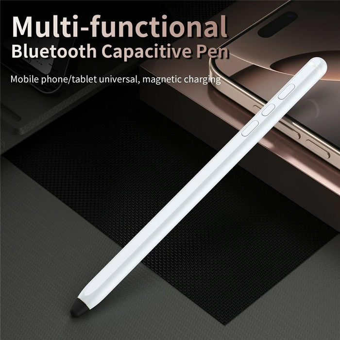Tablet Phone Stylus Precise Writing Rechargeable Capacitive Pen - White - 2