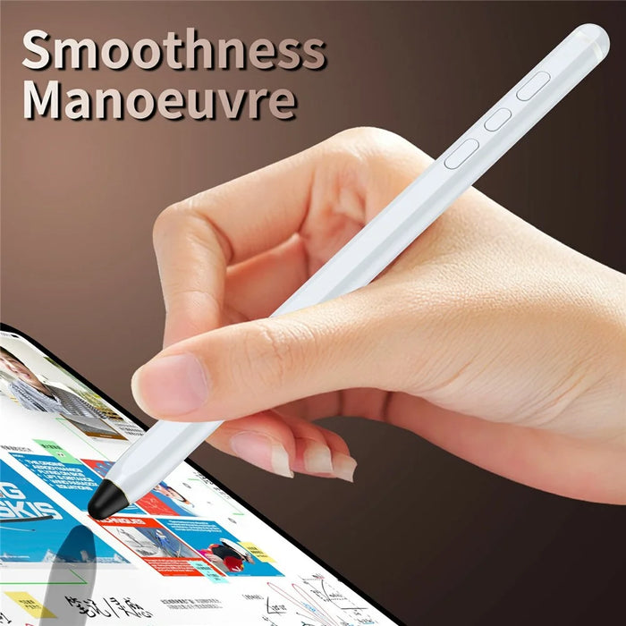 Tablet Phone Stylus Precise Writing Rechargeable Capacitive Pen - White - 5