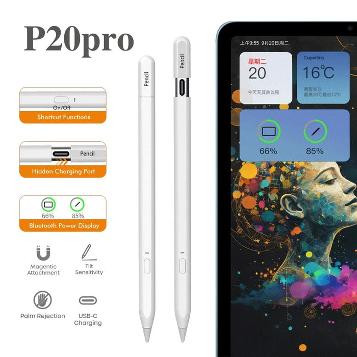 P20Pro Stylus Pen Bluetooth-Compatible Digital Writing Pencil Magnetic Capacitive Touch Screen Pencil for iPad - 2