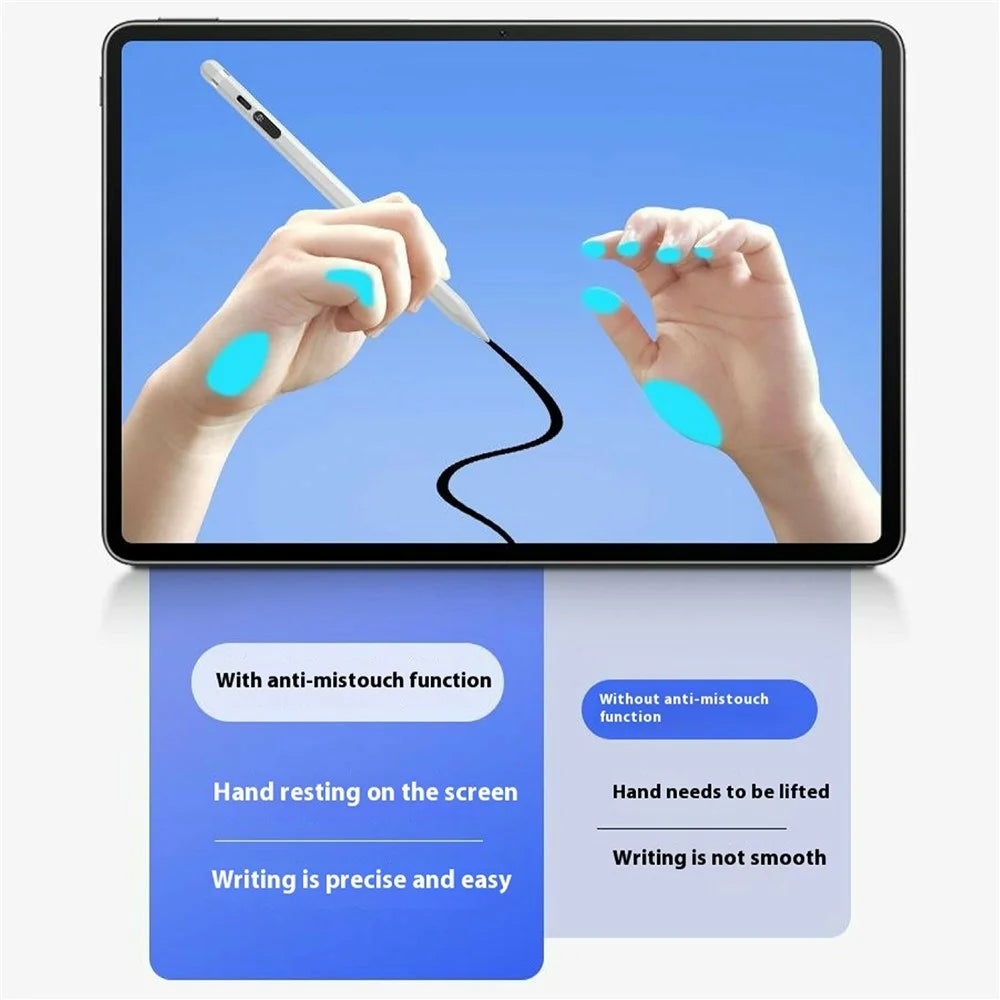 KHD-103 For iPad (2018 - 2025) Magnetic Active Stylus Digital Display Palm Rejection Touch Screen Pen - White - 2