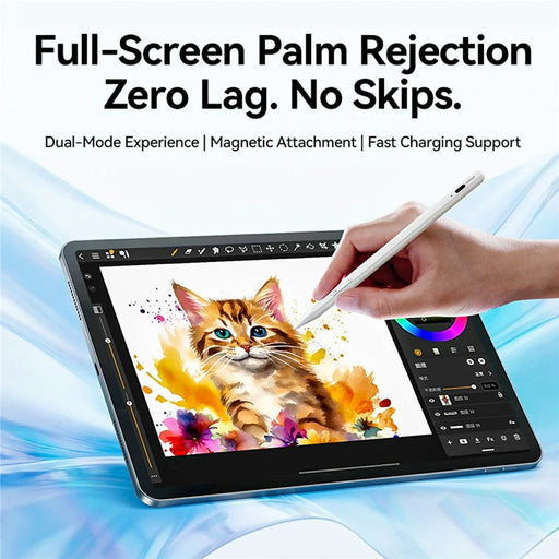 JOYROOM JR-K12 Pro Active Capacitive Stylus Pen Type-C Fast Charging Pencil with 2Pcs Tips - White - 2