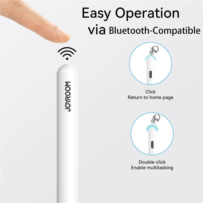 JOYROOM JR-X9S PRO Active Capacitive Stylus Pen Type-C Fast Charging Pencil with 2 Tips - White - 4