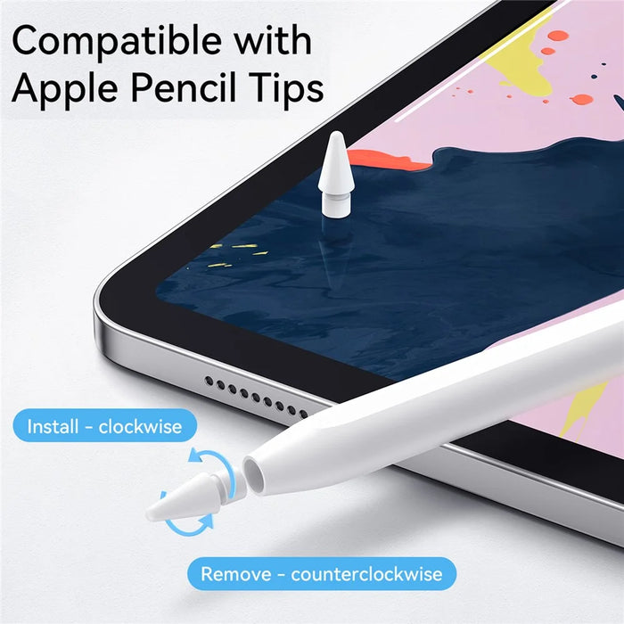 JOYROOM JR-X9S PRO Active Capacitive Stylus Pen Type-C Fast Charging Pencil with 2 Tips - White - 6