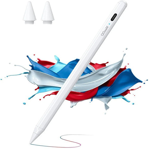 QGEEM ID706 Active Capacitive Stylus Pen for iPad 9.7-inch (2018) / iPad 10.2 (2019) / (2020) / iPad Air 10.5 inch (2019) / (2020) Fine Point Stylist Pen Digital Capacitive Drawing Pencil - White - 1