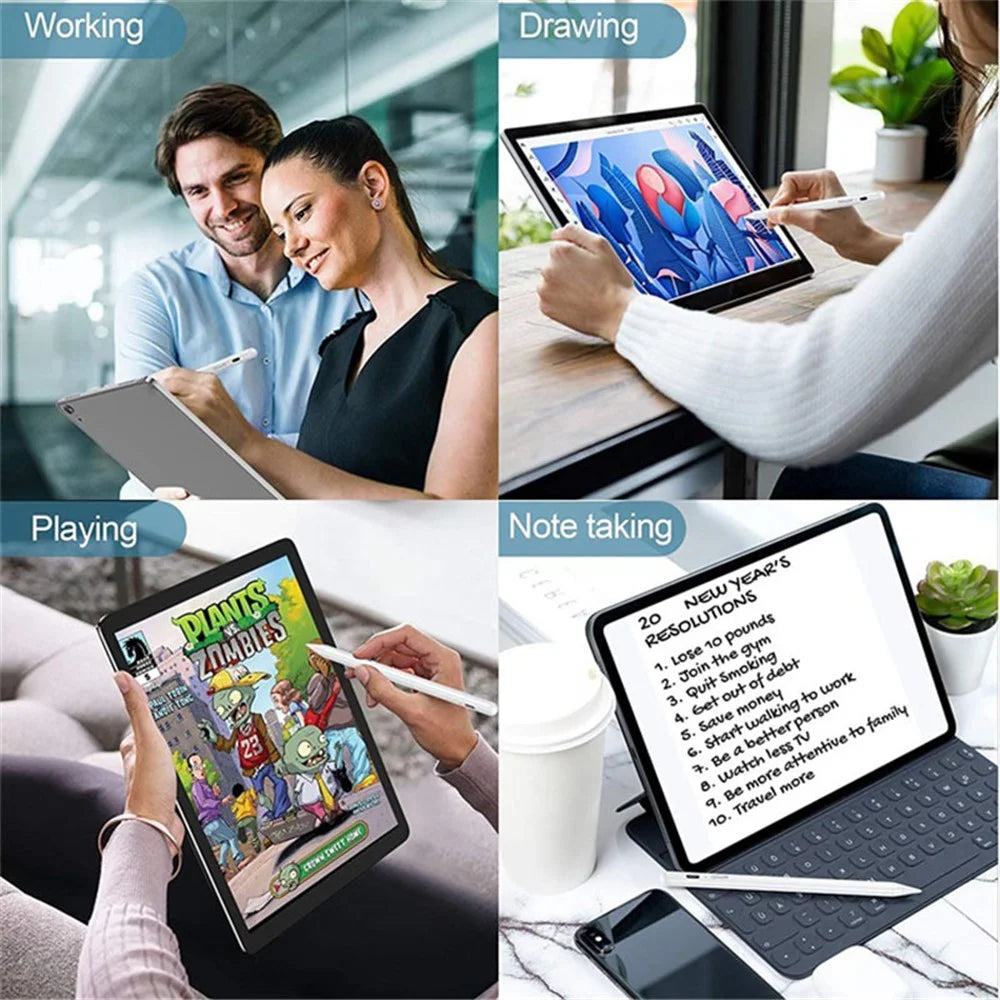 QGEEM ID706 Active Capacitive Stylus Pen for iPad 9.7-inch (2018) / iPad 10.2 (2019) / (2020) / iPad Air 10.5 inch (2019) / (2020) Fine Point Stylist Pen Digital Capacitive Drawing Pencil - White - 5