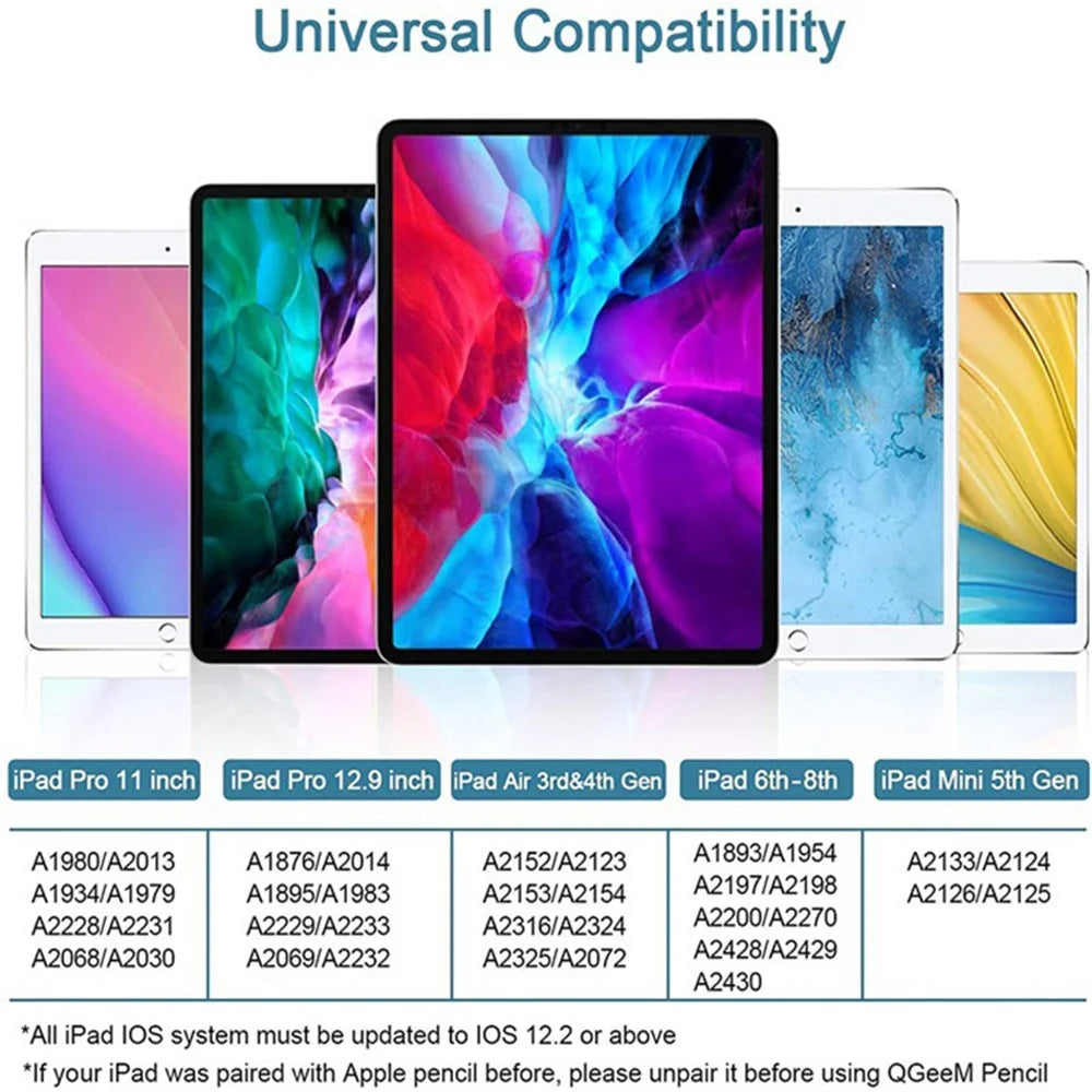 QGEEM ID706 Active Capacitive Stylus Pen for iPad 9.7-inch (2018) / iPad 10.2 (2019) / (2020) / iPad Air 10.5 inch (2019) / (2020) Fine Point Stylist Pen Digital Capacitive Drawing Pencil - White - 6