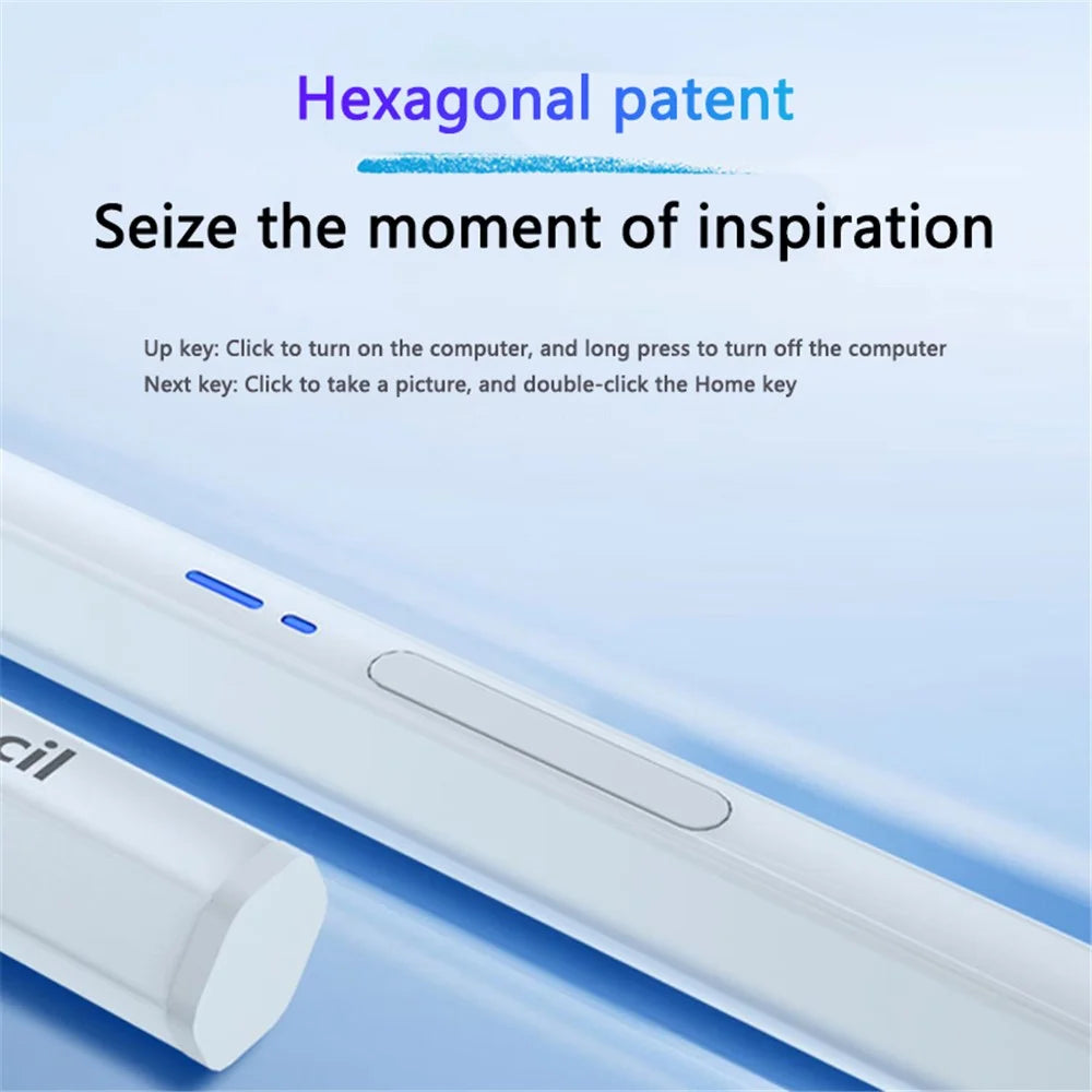 BP19-BL Type-C Universal Hexagonal Stylus Pen Touch Screen Bluetooth-compatible Pencil for Writing Drawing - 4