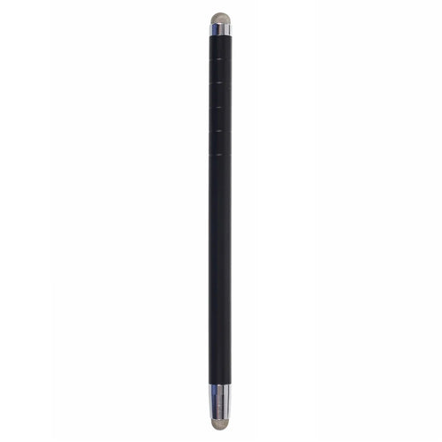 Dual Tips Retractable Passive Stylus Screen Touch Pen for Smooth Writing, Drawing - Black - 1