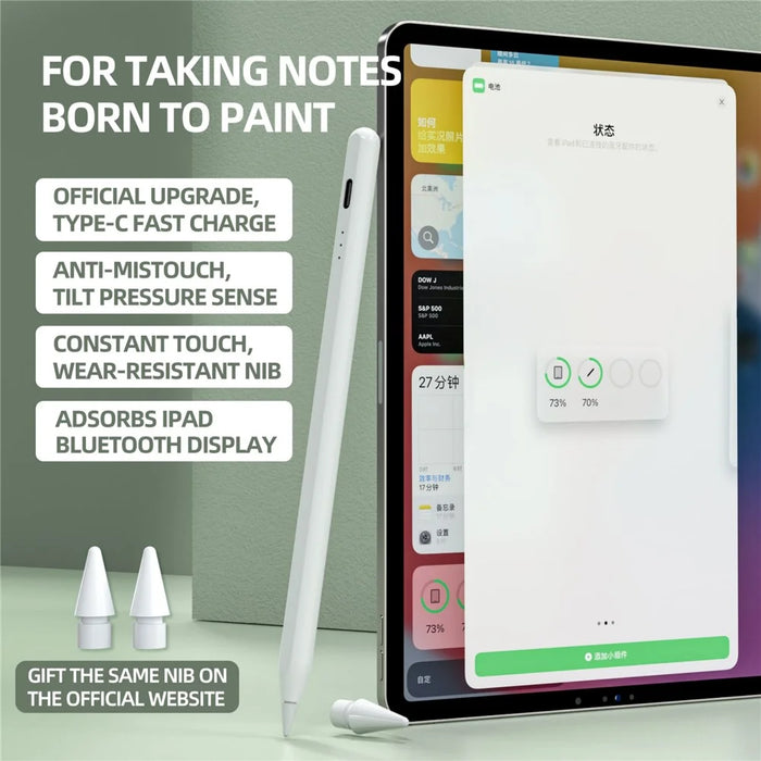 6WP-A KC Super-Fast Charging Pen for iPad Sensitive Lightweight Capacitive Stylus Tablet Writing Drawing Pencil - 2