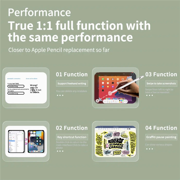 6WP-A KC Super-Fast Charging Pen for iPad Sensitive Lightweight Capacitive Stylus Tablet Writing Drawing Pencil - 6