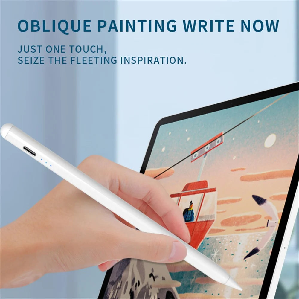 6WP Active Capacitive Pen Anti False Touch Bluetooth-compatible Stylus POM Nib Pencil with Indicator Light - 5